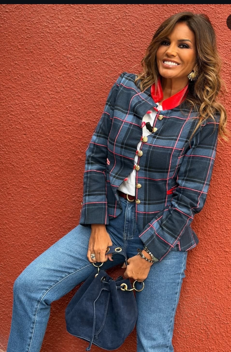 CHAQUETA CUADROS BOTONADURA